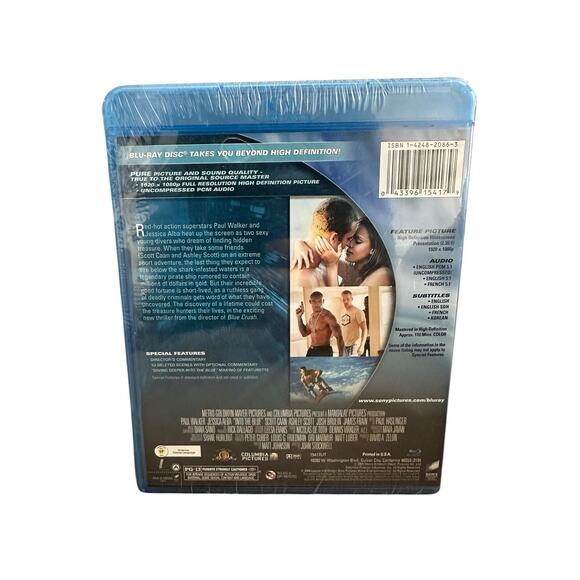 Into The Blue Movie Film Blu Ray Disc NEW SEALED Paul Walker Jessica Alba - Picture 3 of 5